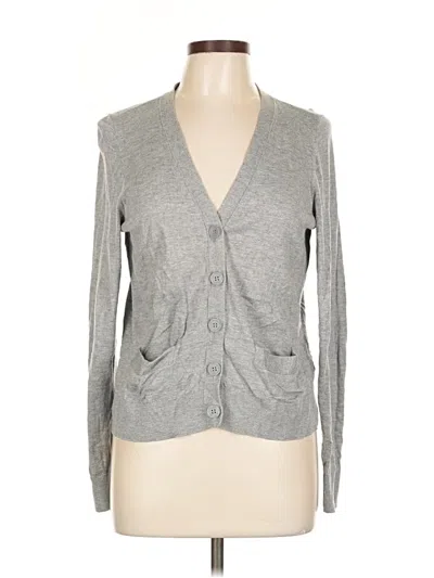 Pre-owned Halogen Cardigan Sweater In Gray