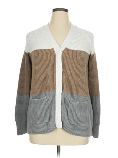 Pre-owned Halogen Cardigan Sweater In Gray