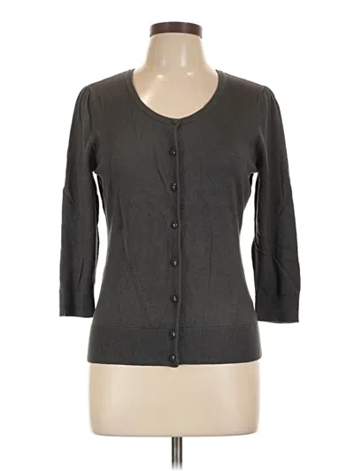 Pre-owned Halogen Cardigan Sweater In Gray