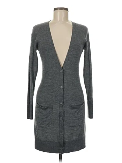 Pre-owned Halogen Cardigan Sweater In Gray