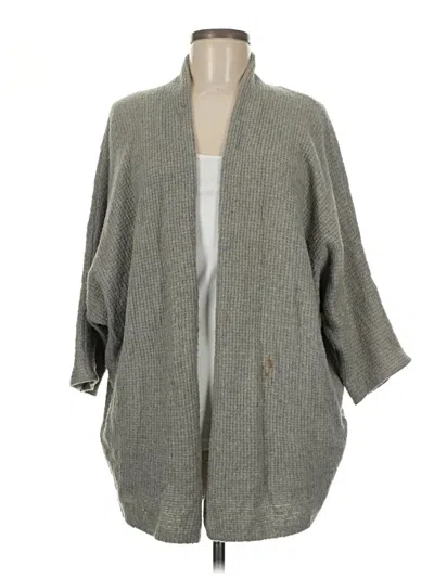 Pre-owned Halogen Cardigan Sweater In Gray