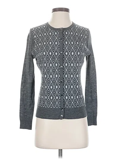 Pre-owned Halogen Cardigan Sweater In Gray