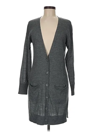 Pre-owned Halogen Cardigan Sweater In Gray
