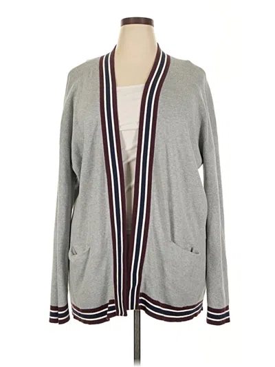 Pre-owned Halogen Cardigan Sweater In Gray