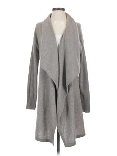 Pre-owned Halogen Cardigan Sweater In Gray