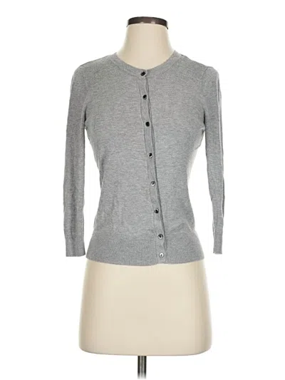 Pre-owned Halogen Cardigan Sweater In Gray