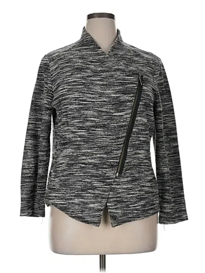 Pre-owned Halogen Cardigan Sweater In Gray
