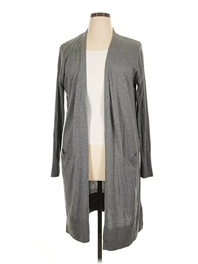 Pre-owned Halogen Cardigan Sweater In Gray