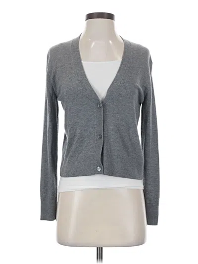 Pre-owned Halogen Cardigan Sweater In Gray