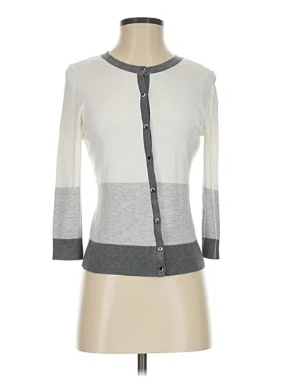Pre-owned Halogen Cardigan Sweater In Gray
