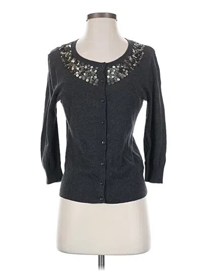 Pre-owned Halogen Cardigan Sweater In Gray