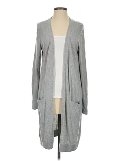 Pre-owned Halogen Cardigan Sweater In Gray