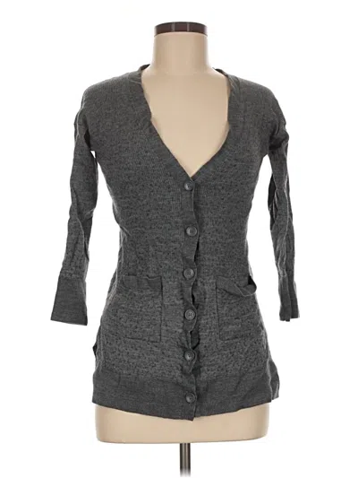 Pre-owned Halogen Cardigan Sweater In Gray