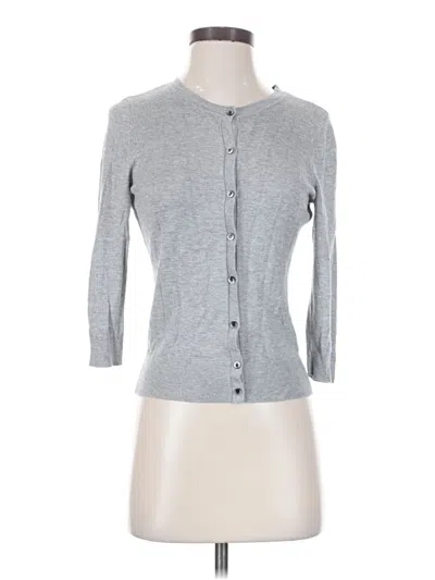 Pre-owned Halogen Cardigan Sweater In Gray