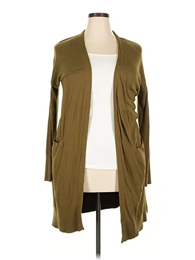 Pre-owned Halogen Cardigan Sweater In Green