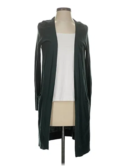 Pre-owned Halogen Cardigan Sweater In Green