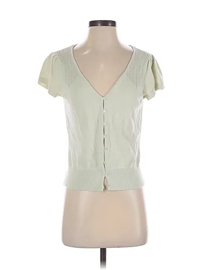 Pre-owned Halogen Cardigan Sweater In Green