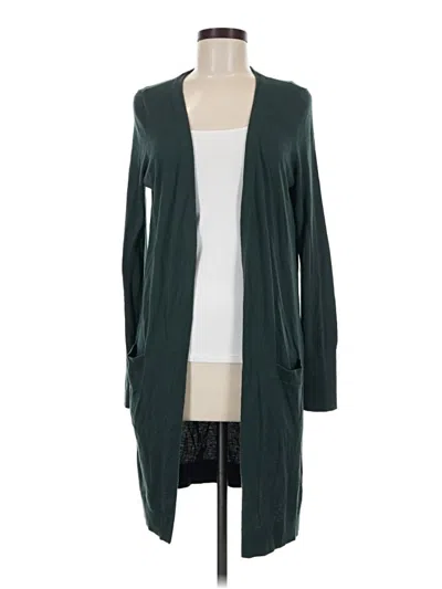 Pre-owned Halogen Cardigan Sweater In Green