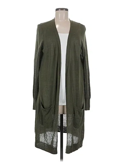 Pre-owned Halogen Cardigan Sweater In Green