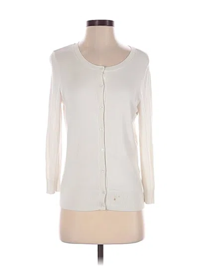 Pre-owned Halogen Cardigan Sweater In Ivory