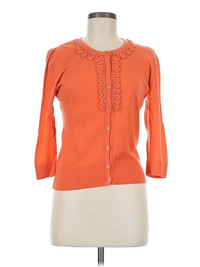 Pre-owned Halogen Cardigan Sweater In Orange