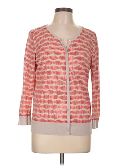 Pre-owned Halogen Cardigan Sweater In Orange