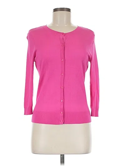 Pre-owned Halogen Cardigan Sweater In Pink