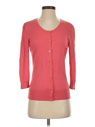 Pre-owned Halogen Cardigan Sweater In Pink
