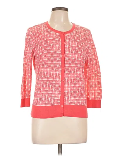 Pre-owned Halogen Cardigan Sweater In Pink