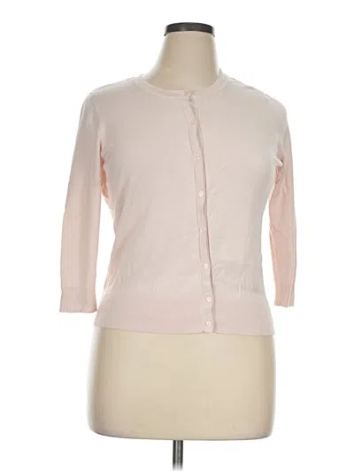 Pre-owned Halogen Cardigan Sweater In Pink