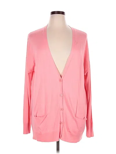 Pre-owned Halogen Cardigan Sweater In Pink
