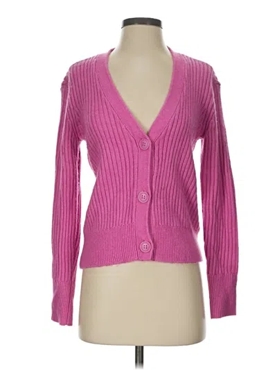 Pre-owned Halogen Cardigan Sweater In Pink