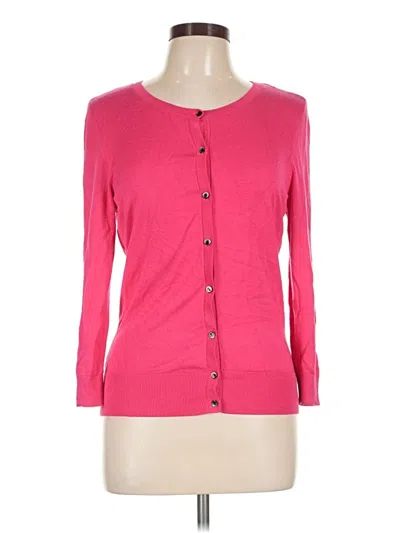 Pre-owned Halogen Cardigan Sweater In Pink