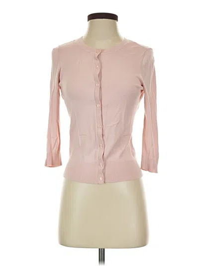 Pre-owned Halogen Cardigan Sweater In Pink