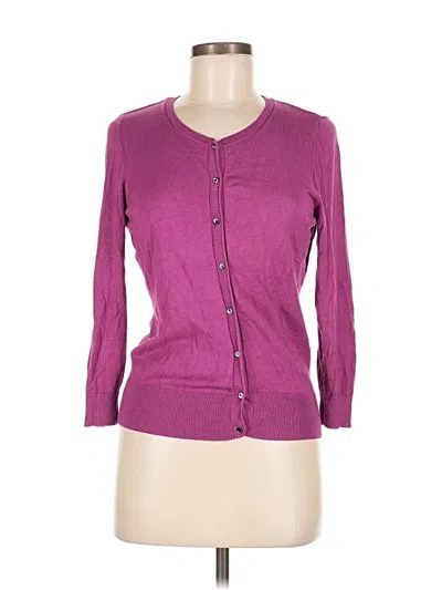 Pre-owned Halogen Cardigan Sweater In Purple