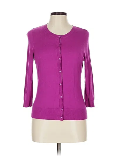 Pre-owned Halogen Cardigan Sweater In Purple