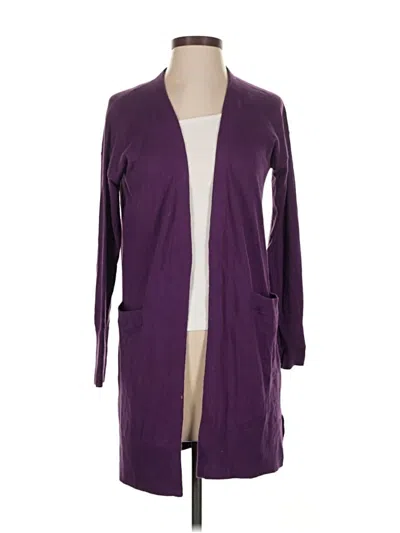 Pre-owned Halogen Cardigan Sweater In Purple