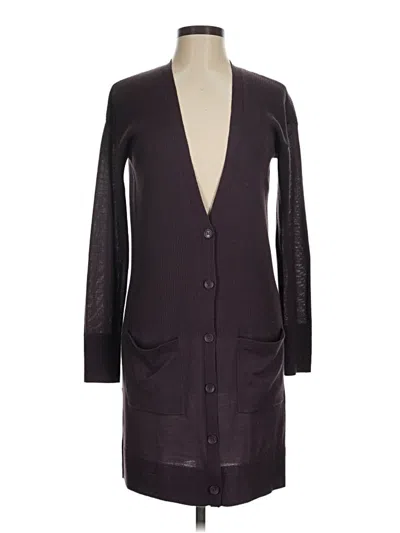 Pre-owned Halogen Cardigan Sweater In Purple