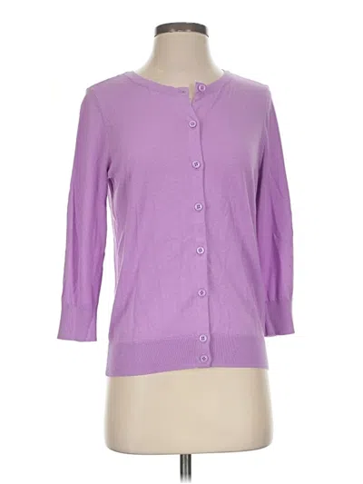Pre-owned Halogen Cardigan Sweater In Purple