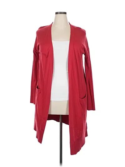 Pre-owned Halogen Cardigan Sweater In Red