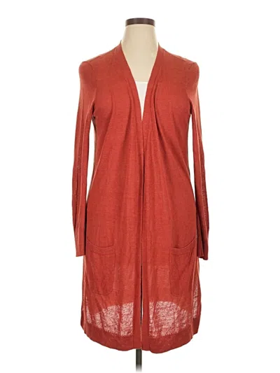 Pre-owned Halogen Cardigan Sweater In Red