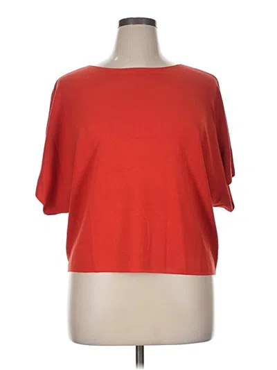 Pre-owned Halogen Cardigan Sweater In Red