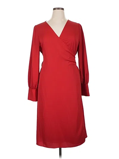 Pre-owned Halogen Cardigan Sweater In Red