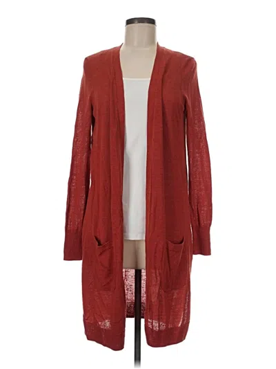 Pre-owned Halogen Cardigan Sweater In Red