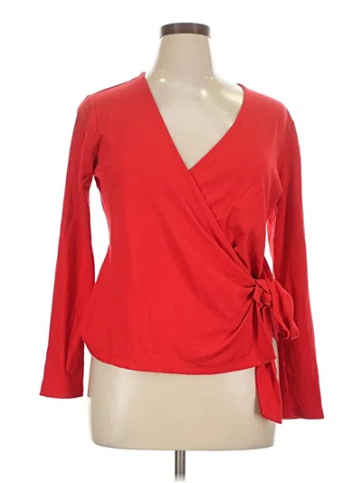 Pre-owned Halogen Cardigan Sweater In Red
