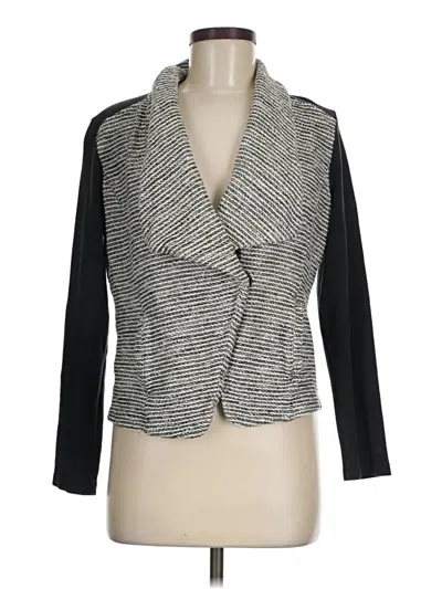 Pre-owned Halogen Cardigan Sweater In Silver