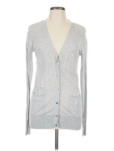 Pre-owned Halogen Cardigan Sweater In Silver
