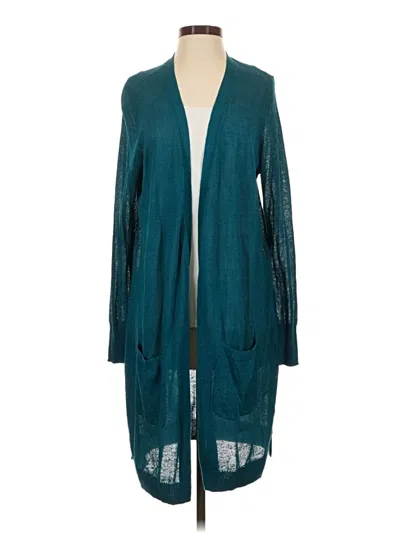 Pre-owned Halogen Cardigan Sweater In Teal