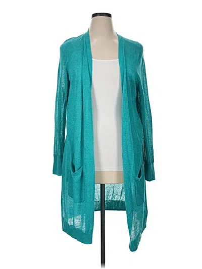 Pre-owned Halogen Cardigan Sweater In Teal
