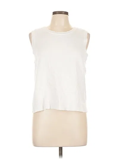 Pre-owned Halogen Cardigan Sweater In White
